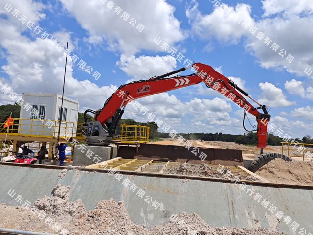 山東元征行固定式液壓機(jī)械臂助力智能化綠色礦山的建設(shè)