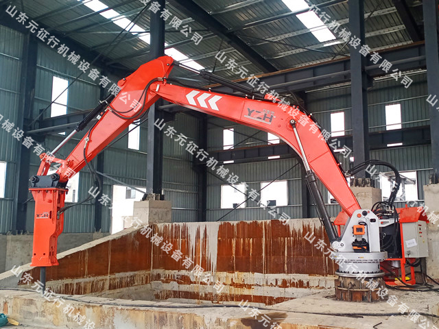 山東元征行智能固定式液壓石料破碎錘