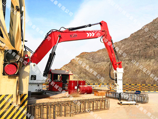 山東元征行智能固定式液壓碎石機(jī)械臂破碎錘