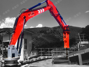 山東元征行智能固定式礦石液壓破碎錘