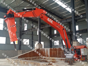 山東元征行智能固定式液壓石料破碎錘