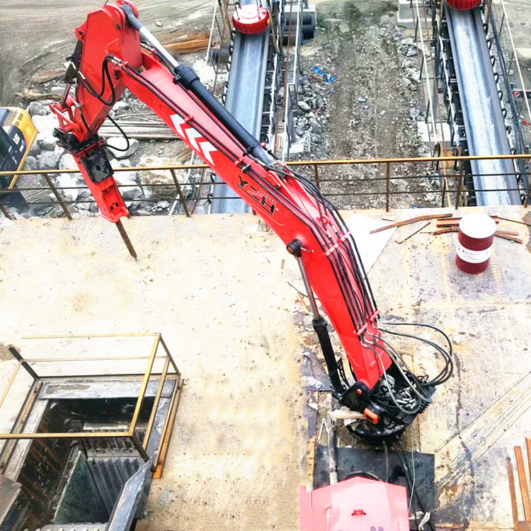 选矿厂粗碎用固定式液压破碎锤