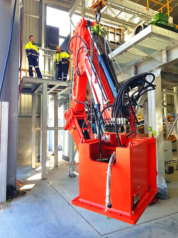 颚式破碎机料仓口用固定式电动液压破碎锤